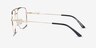 Romeo Black Gold MetalEyeglass Frames from EyeBuyDirect, Side View