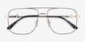 Romeo Black Gold MetalEyeglass Frames from EyeBuyDirect, Closed View