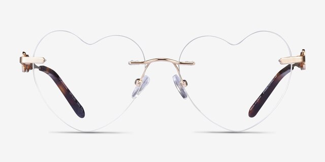 Casanova Light Gold MetalEyeglass Frames from EyeBuyDirect, Front View