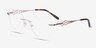 Casanova Light Gold MetalEyeglass Frames from EyeBuyDirect, Angle View