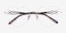 Casanova Light Gold MetalEyeglass Frames from EyeBuyDirect, Closed View
