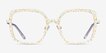 Althea Yellow Floral MetalEyeglass Frames from EyeBuyDirect, Front View