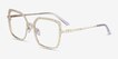 Althea Yellow Floral MetalEyeglass Frames from EyeBuyDirect, Angle View
