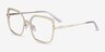Althea Yellow Floral MetalEyeglass Frames from EyeBuyDirect, Angle View