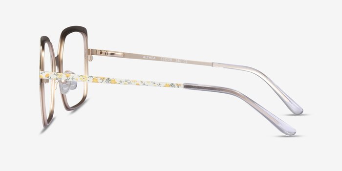 Althea Yellow Floral Metal Eyeglass Frames from EyeBuyDirect