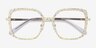 Althea Yellow Floral MetalEyeglass Frames from EyeBuyDirect, Closed View