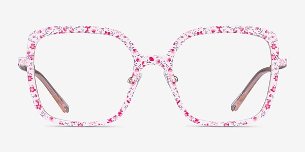 Althea Pink Floral Metal Eyeglass Frames