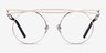 Fractal Light Gold MetalEyeglass Frames from EyeBuyDirect, Front View