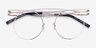 Fractal Light Gold MetalEyeglass Frames from EyeBuyDirect, Closed View