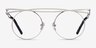 Fractal Silver MetalEyeglass Frames from EyeBuyDirect, Front View