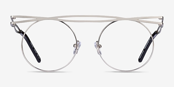 Fractal Silver Metal Eyeglass Frames