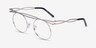 Fractal Silver MetalEyeglass Frames from EyeBuyDirect, Angle View