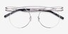 Fractal Silver MetalEyeglass Frames from EyeBuyDirect, Closed View
