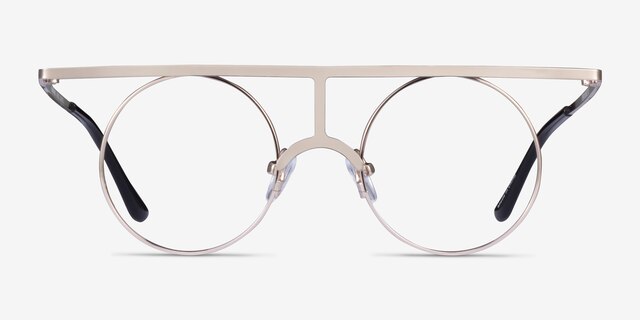 Framework Light Gold MetalEyeglass Frames from EyeBuyDirect, Front View