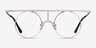 Framework Light Gold MetalEyeglass Frames from EyeBuyDirect, Front View