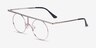 Framework Light Gold MetalEyeglass Frames from EyeBuyDirect, Angle View