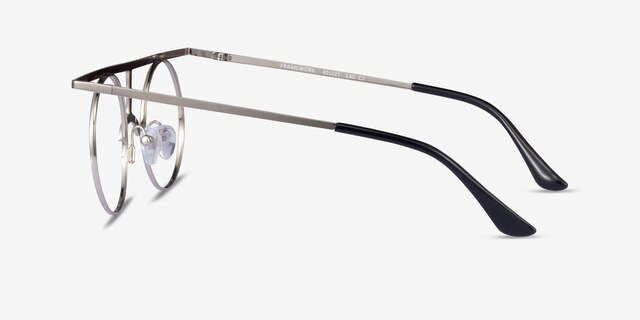 Framework Silver MetalEyeglass Frames from EyeBuyDirect, Side View