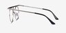 Framework Silver MetalEyeglass Frames from EyeBuyDirect, Side View
