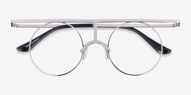 Framework Silver MetalEyeglass Frames from EyeBuyDirect, Closed View