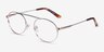Contour Light Gold MetalEyeglass Frames from EyeBuyDirect, Angle View