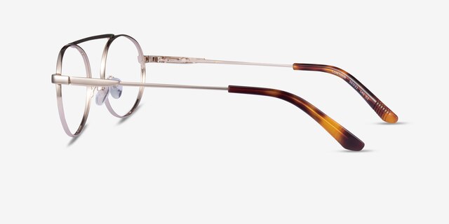 Contour Light Gold MetalEyeglass Frames from EyeBuyDirect, Side View