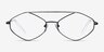 Trig Black White MetalEyeglass Frames from EyeBuyDirect, Front View