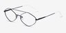 Trig Black White MetalEyeglass Frames from EyeBuyDirect, Angle View