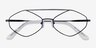 Trig Black White MetalEyeglass Frames from EyeBuyDirect, Closed View