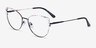Posy Shiny Black Red Floral MétalMontures de lunettes de vue d'EyeBuyDirect, Vue d'Angle