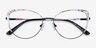 Posy Shiny Black Red Floral MétalMontures de lunettes de vue d'EyeBuyDirect, Vue Rapprochée