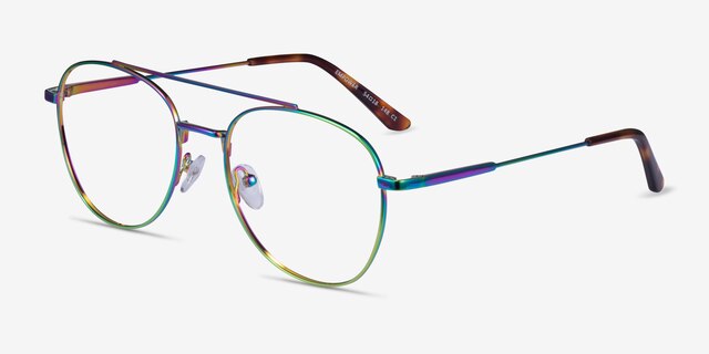 Empower Rainbow MetalEyeglass Frames from EyeBuyDirect, Angle View