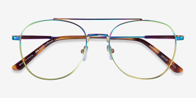 Empower Rainbow MetalEyeglass Frames from EyeBuyDirect, Closed View