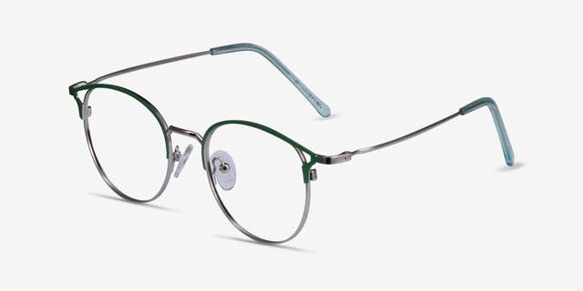 Jive Green MetalEyeglass Frames from EyeBuyDirect, Angle View