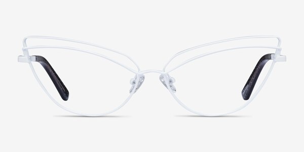 Mila Blanche Métal Montures de lunettes de vue