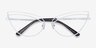 Mila White MetalEyeglass Frames from EyeBuyDirect, Closed View