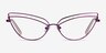 Mila Purple MetalEyeglass Frames from EyeBuyDirect, Front View