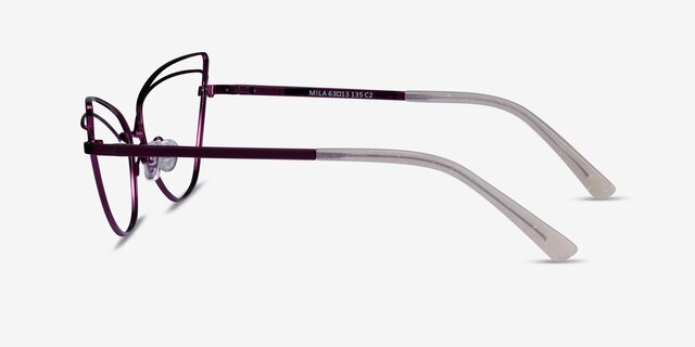 Mila Purple MetalEyeglass Frames from EyeBuyDirect, Side View