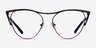 Mau Black Purple MetalEyeglass Frames from EyeBuyDirect, Front View