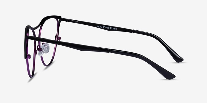 Mau Black Purple Metal Eyeglass Frames from EyeBuyDirect