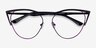 Mau Black Purple MetalEyeglass Frames from EyeBuyDirect, Closed View