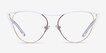 Mau White Gold MetalEyeglass Frames from EyeBuyDirect, Front View
