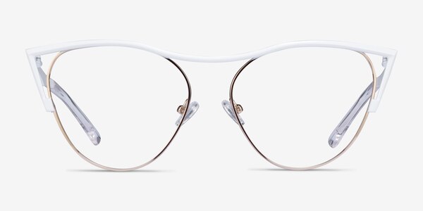 Mau White Gold Metal Eyeglass Frames