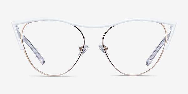 Mau White Gold Metal Eyeglass Frames