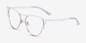 Mau White Gold MetalEyeglass Frames from EyeBuyDirect, Angle View