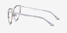 Mau White Gold MetalEyeglass Frames from EyeBuyDirect, Side View