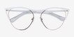 Mau White Gold MetalEyeglass Frames from EyeBuyDirect, Closed View