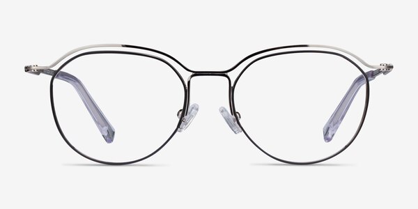 Duo Silver Black Métal Montures de lunettes de vue
