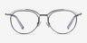 Duo Silver Black MetalEyeglass Frames from EyeBuyDirect, Front View