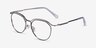 Duo Silver Black MetalEyeglass Frames from EyeBuyDirect, Angle View