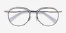 Duo Silver Black MetalEyeglass Frames from EyeBuyDirect, Closed View